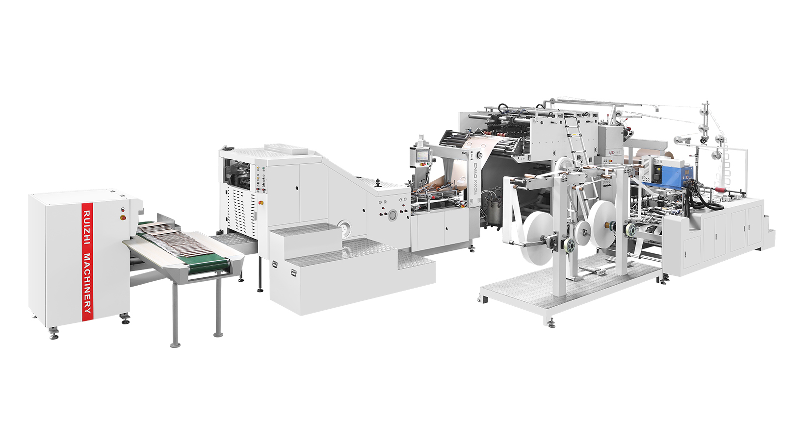銳志機械RZFD-330F全自動方底扁繩手提紙袋機：助力環保解決方案