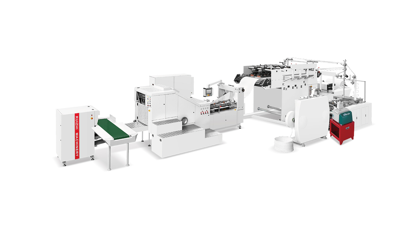 銳志機械RZFD-330T全自動方底圓繩手提紙袋機